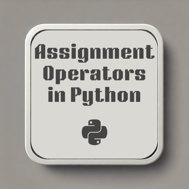 Assignment Operators in Python